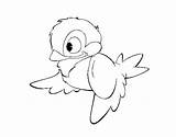 Coloring Forest Bird Little Coloringcrew sketch template