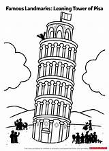 Pisa Leaning Inclinada Template Dragon Cultures Buongiorno Stroll sketch template