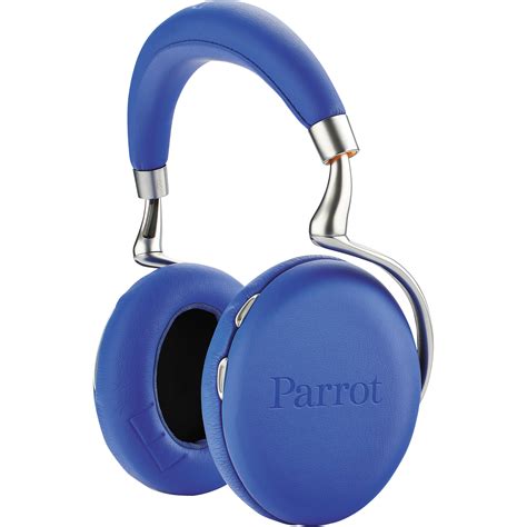 parrot zik  stereo bluetooth headphones blue pf bh