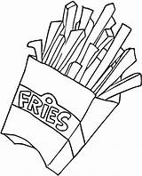 Coloring Pages Fries Food Hamburger Choose Board Printable sketch template