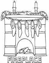 Fireplace sketch template