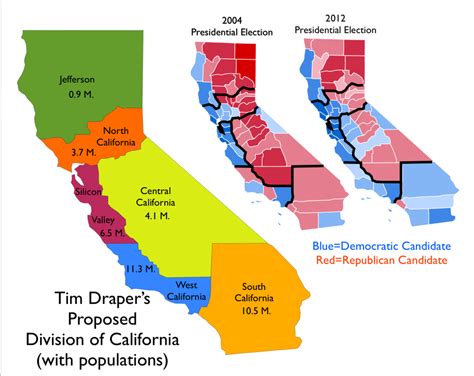splitting california   states map map  world