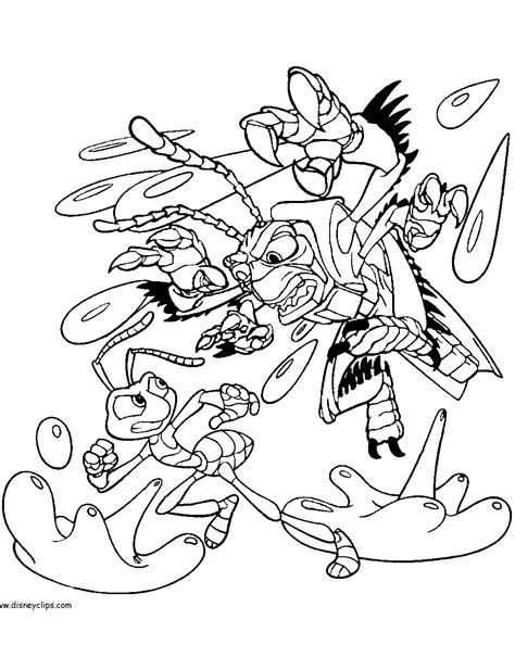 bugs life coloring pages learny kids