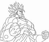 Broly Saiyan Goku Lineart Ssj Colorir Sayan Az sketch template