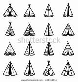 Teepee Tattoo Vectorified Stained sketch template