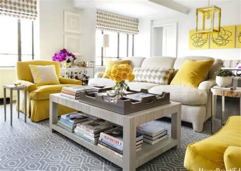 decorating  yellow  gray  spaces  love  simple