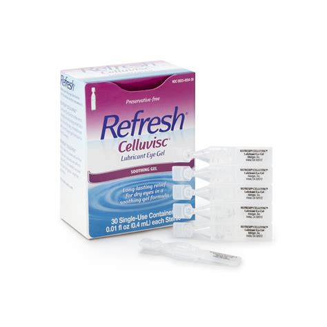 Refresh Celluvisc Lubricating Eye Gel 0 01 Fl Oz 30 Ct