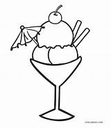 Eis Eiscreme Cool2bkids Ausmalbild Für Sorvete Ausdrucken Eiswaffel Sundae sketch template