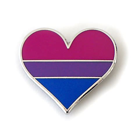 bisexual pride pin gay lapel pin bisexual flag pin heart etsy