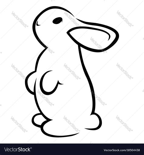 cute standing bunny  white royalty  vector image