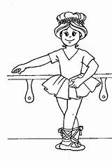Coloring Pages Ballet Practicing Tap Dance Recital Template sketch template