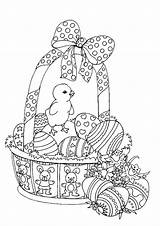 Adult Colorare Pasqua Sheets Baskets Chicks Dxf христос sketch template