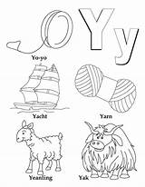 Coloring Yarn Letter Getcolorings Color sketch template
