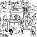 Coloring Pages House Haunted Halloween Kids Hard Mansion Older Color Scary Printable Print Difficult Children Trick Adult Houses Treat Cool sketch template