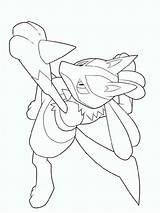 Lucario Coloring Pages Printable Color sketch template