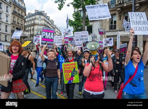 Paris France Lgbt Groups Marching In Annual Gay Pride March