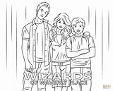 Coloring Waverly Wizards Pages Alex Place Justin Max Kids Drawing Printable Popular sketch template