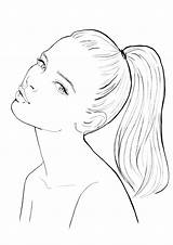 Drawings Sketches Desenho Fashion Da Easy Drawing Simple Girl Para Illustration Line People Maquiagem Coloring Face Colorir Choose Board Pages sketch template