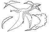 Pterodactyl Coloring Pterosaur Reptile Dino Pages Children Perfect sketch template