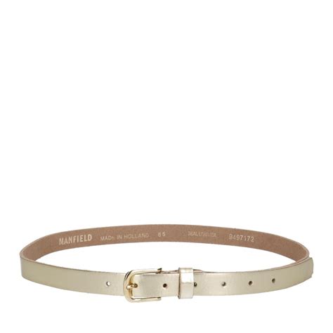 goudkleurige leren riem accessoires manfield