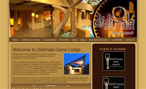 didimala game lodge web design company pretoria  cape town   web devine