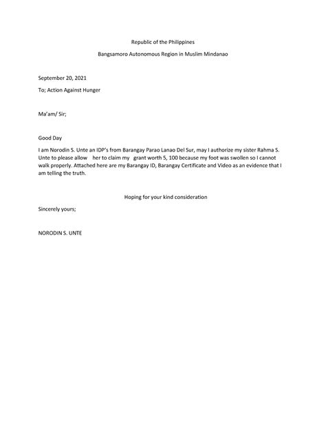 authorization letter mindanao state university republ vrogueco
