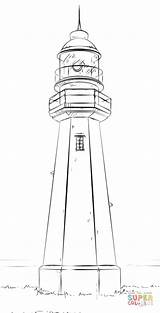 Lighthouse Leuchtturm Faro Ausdrucken Phare Supercoloring Ausmalbild Dibujo Malvorlagen Dessiner Lernen Depuis sketch template