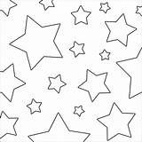 Stars sketch template