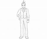 Apollo Justice Handsome Ace Attorney Coloring Pages sketch template