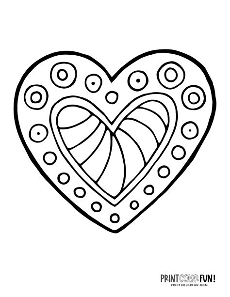 heart coloring pages  huge collection   valentines day