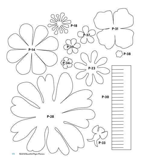 printable  paper flower templates  printable paper