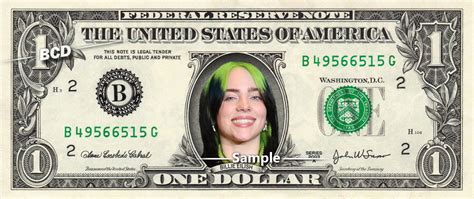billie eilish  real dollar bill cash money collectible memorabilia celebrity   ebid united
