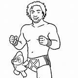 Coloring Kofi Kingston Wwe Pages Coloriage Template Popular sketch template