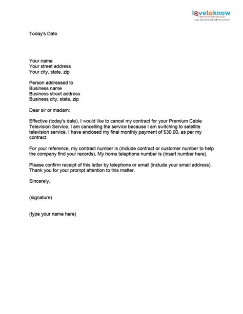 appointment cancellation letter templates template business format