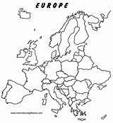 Europe Map Blank Printable European Outline Countries Fill Eastern Kids Western Maps America Coloring Print Country Worksheets Worksheet Geography Sketch sketch template