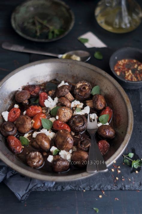 balsamic roasted mushroom with goat cheese ecurry the