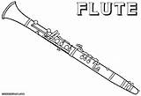 Flute Coloring 52kb 1000 sketch template