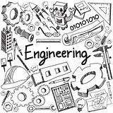 Engineering Mechanical Civil Electrical Chemical Engineer Vector Education Doodle Handwriting Clip Background Icon Other Stock Drawing Symbol Title Cartoon Profession sketch template
