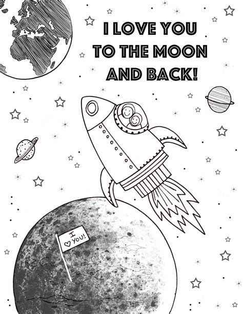 love    moon   coloring pages sketch coloring page