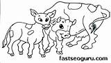 Coloring Family Pages Cow Animal Printable Farm Proud Kids Fastseoguru Getcolorings Color Animals Getdrawings Login sketch template