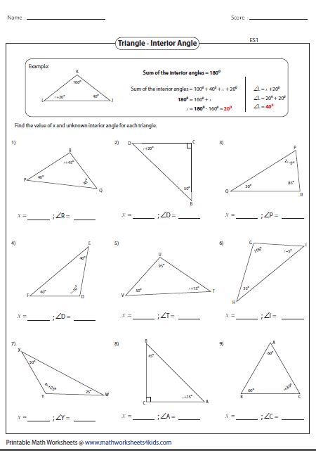 Missing Interior Angles Математические задачи Геометрия