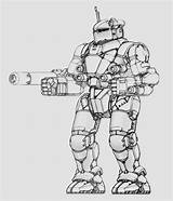 Battletech Robots Kickstarter sketch template