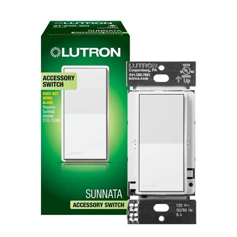 lutron sunnata onoff accessory switch     sunnata led dimmers white st asr wh
