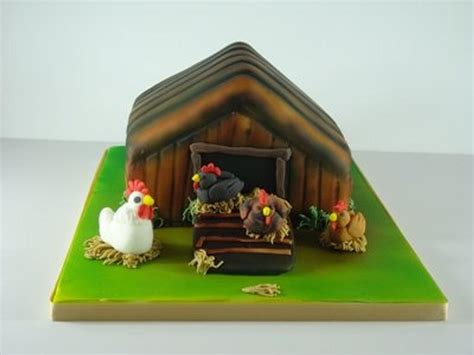 chicken coop cake cake  clearlycake cakesdecor
