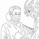 Coloring Pages Surgeon Surgery Doctor Operates Somebody Getcolorings Xre Printable Dermatologist sketch template