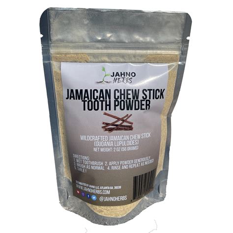 jamaican chew stick powder jahno herbs