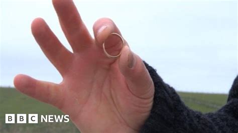 wife finds wedding ring husband lost on beach bbc news