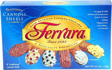 ferrara cannoli shells 2 boxes of 6 shells each grocery