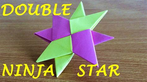 double ninja star shuriken origami    paper size