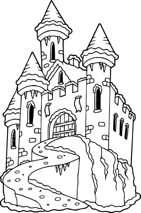 fairy castle drawing  getdrawings